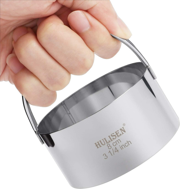 HULISEN Biscuit Cutter Set (5 Pieces/Set), round Cookies Cutter with Handle, Pro gallery