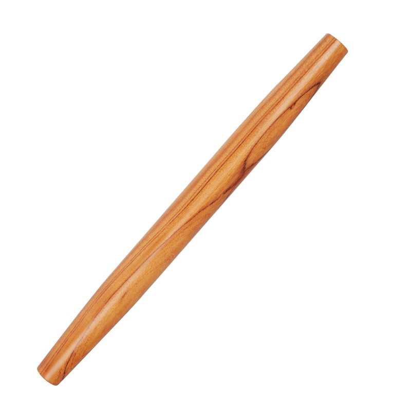 Natural Solid Bubinga Wood French Rolling Pin Professional Roller 15.75 Inch