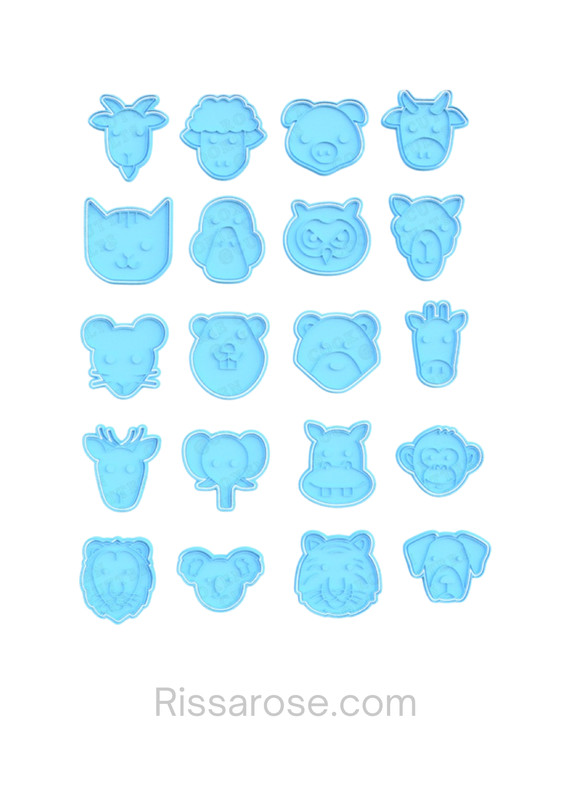 Animal head Cookie Cutter Stamp Goat Sheep Pig Cow Cat Duck Owl Camel Mouse Rat