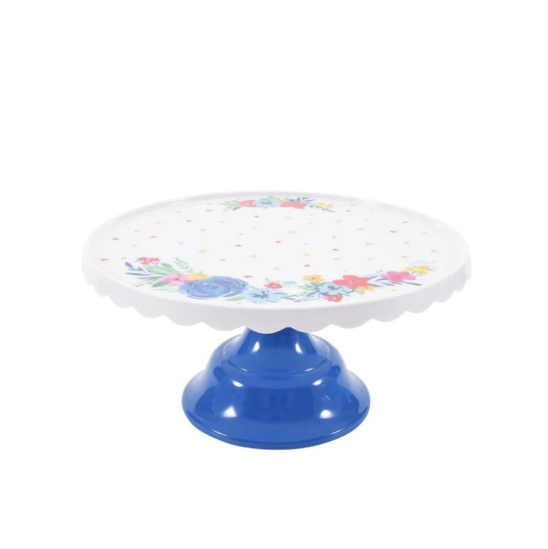 The Pioneer Woman Blue Floral Scalloped Cake Stand gallery