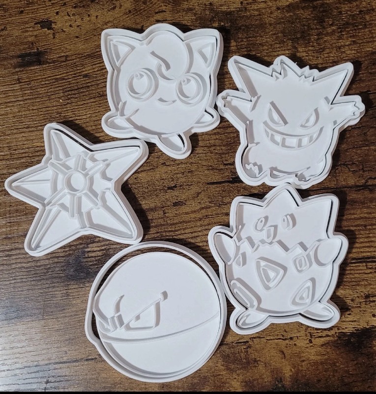 Pokémon PCG Cookie Cutters & Stamps Gengar Jiggly puff Staryu Kids Anime gallery