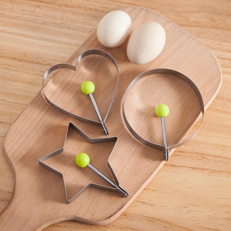 5 Pack Stainless Steel Egg Molds Different Shape Pancake Molds for Omelette gallery