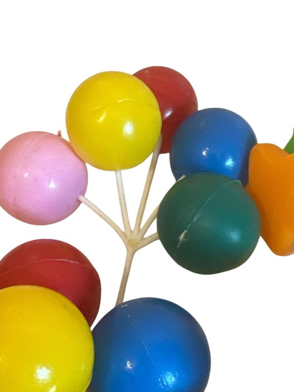 Vintage Balloon Cake Picks Cake Topper Kit Bunch of Balloons Birthday Pastel gallery