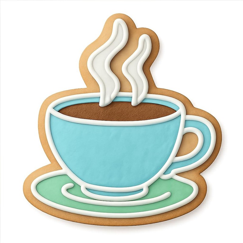 Steaming Tea Cup Cookie Cutter & Stamp, Fondant & Clay - 3.2x4 gallery