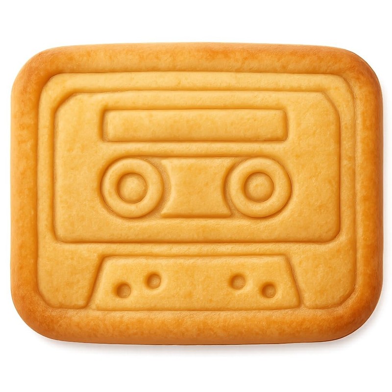 Side A Cassette Tape Cookie Cutter & Stamp, Fondant & Clay – 4×3.2