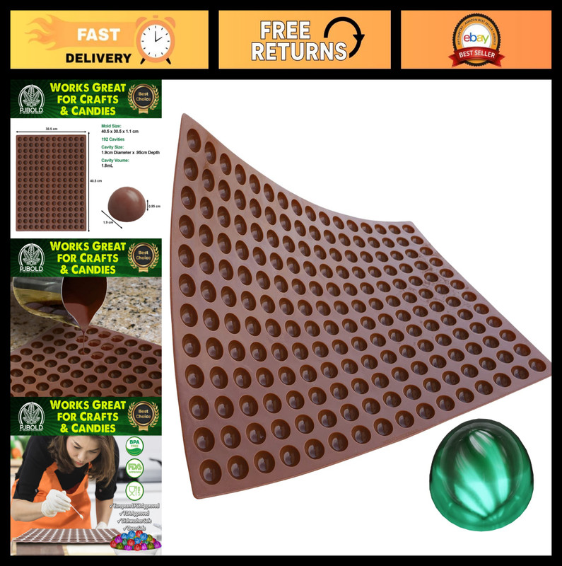 Half Sheet Gum Drop Candy Mold - Silicone Baking Tray for Homemade Treats