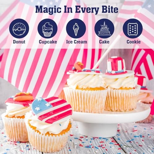 4th of July Red White Blue Patriotic Sprinkles for Cake Decorating gallery