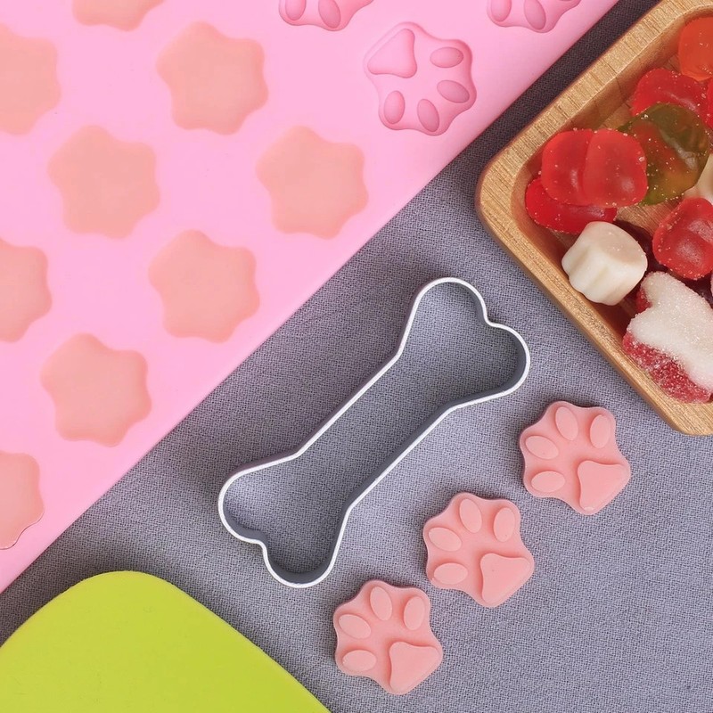 Mini Paw Print Silicone Candy Molds for Caramels Chocolate Ice Cube Jelly gallery