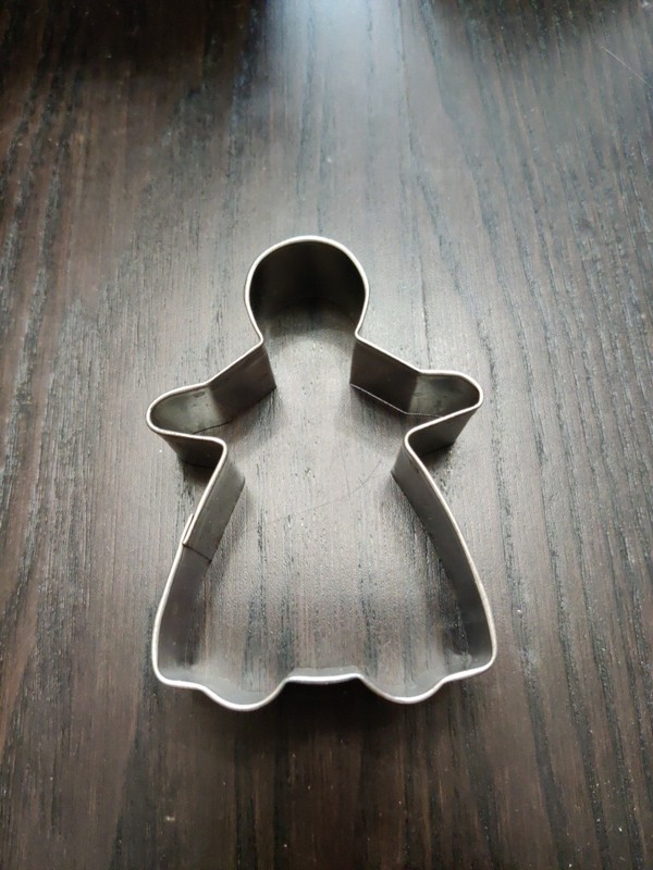 Vintage Gingerbread Girl Woman Christmas 4” Cookie Cutter Metal