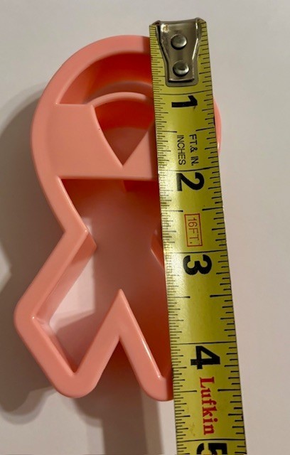 Cookie Cutter Awareness Ribbon Breast Cancer Plastiic 4-1/2" x 1" deep Fox Run gallery