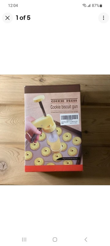COOKIE PRESS COOKIE BISCUIT GUN 16 Pieces Biscuit Decoratin Baking gallery