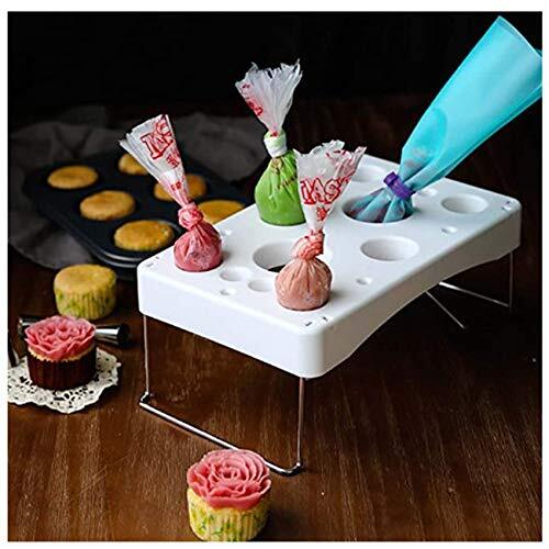 12-Cavity Piping Bag Rack Decorating Cream Bag Holder Stainless Steel Feet gallery