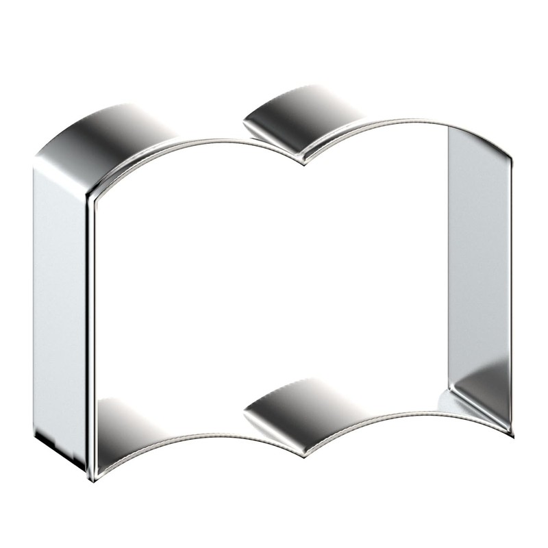 Assorted Size Cookie Cutters Open Book Shapes 5 inch 4 inch 3 inch 2 inch gallery