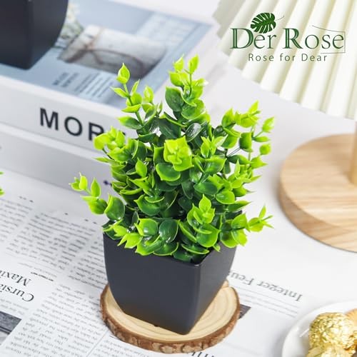 4 Pack Fake Plants Small Artificial Mini Faux Plants Indoor Bathroom Black gallery