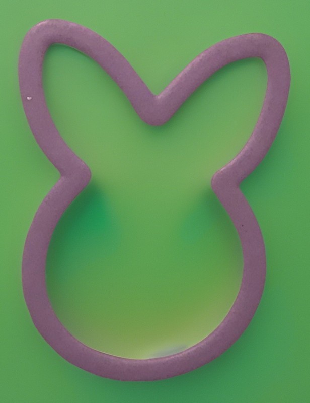 Easter or Spring Celebrations Gripper Cutter Purple Bunny Head Cookie Cutter