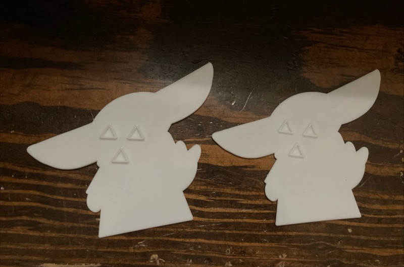 Star Wars~Grogu Baby Yoda / Mandalorian cake toppers Decoration - 2 Piece gallery