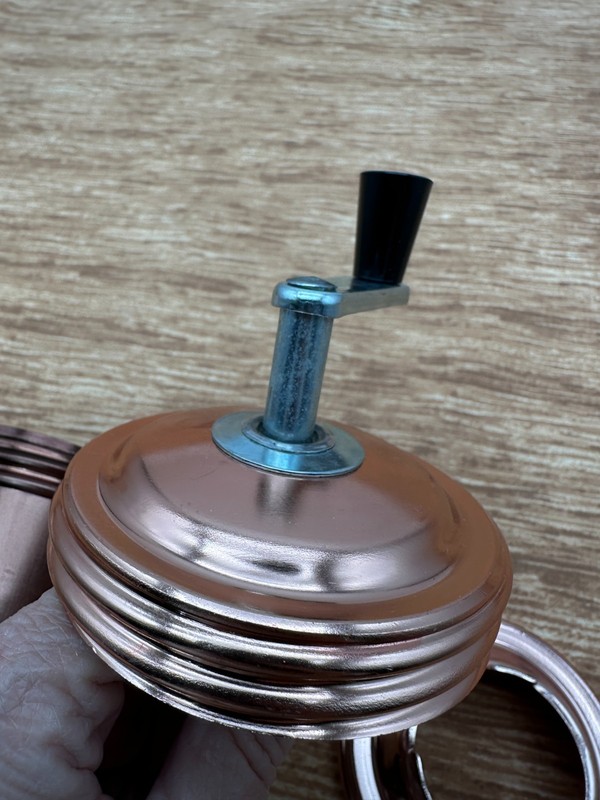 Vintage Mirro 358 Cooky Cookie Press EUC, no discs. Hand Crank Copper colored gallery