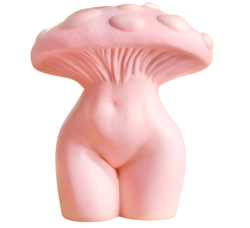 7 in Big Size mushroom women body mold soap,Resin, plaster,candle silicone mold
