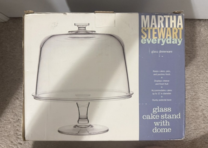 Martha Stewart Everyday 11 Inch Cake Stand With Glass Dome