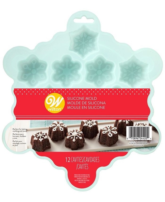 Snowflake Silicone Candy Treat Mold 12 cav. small Wilton #4420 Retired Last One