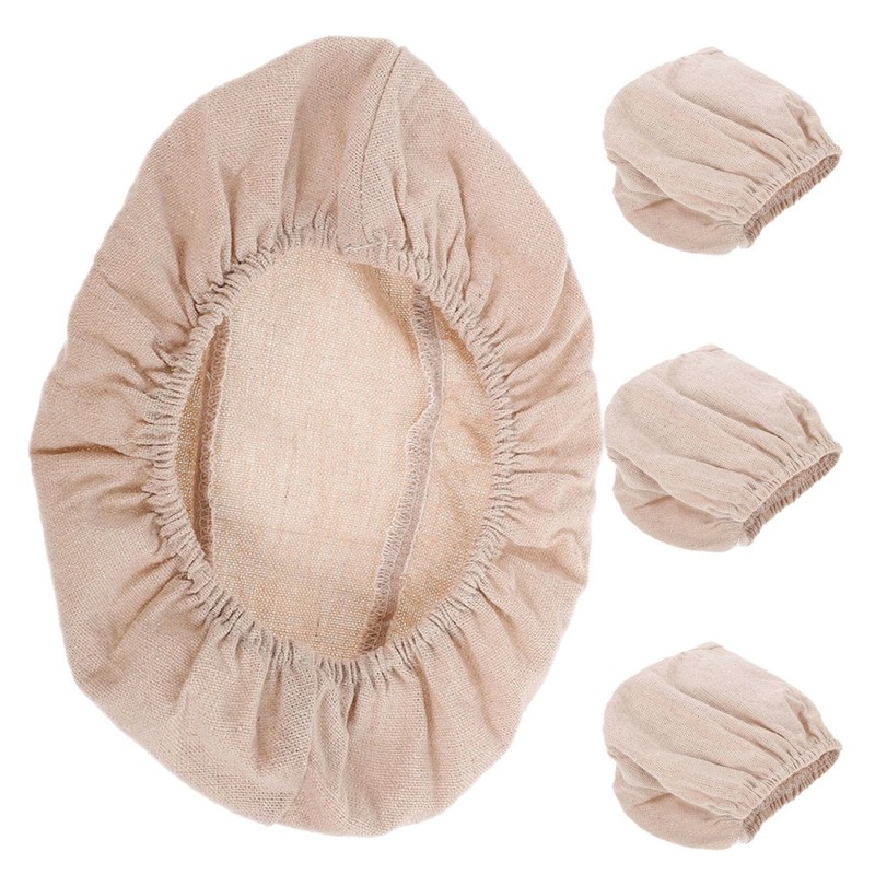 4 Pcs Bread Linen Liner Sourdough Basket Banneton Proofing Bowl Cloth gallery
