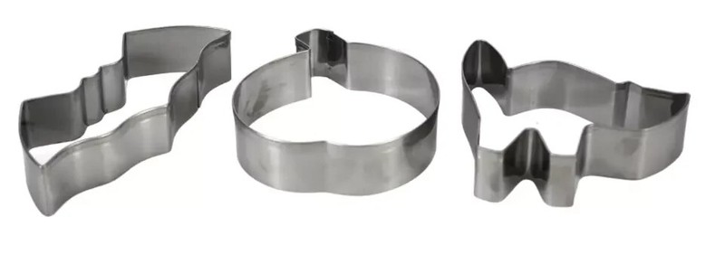Halloween Stainless Steel 2" Cookie Cutters Pumpkin Bat Cat ~ Pack of 3 gallery