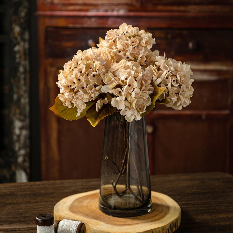 Topia Silk Fall Flowers Artificial Silk Dried Hydrangea Artificial Fall Flowers gallery