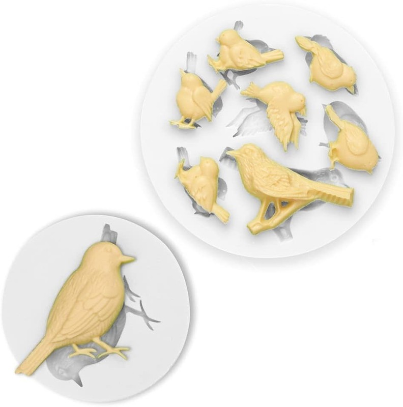2Pcs Lovely Bird Silicone Molds for DIY Cake Fondant Biscuit Cookies Sugar Pu... gallery