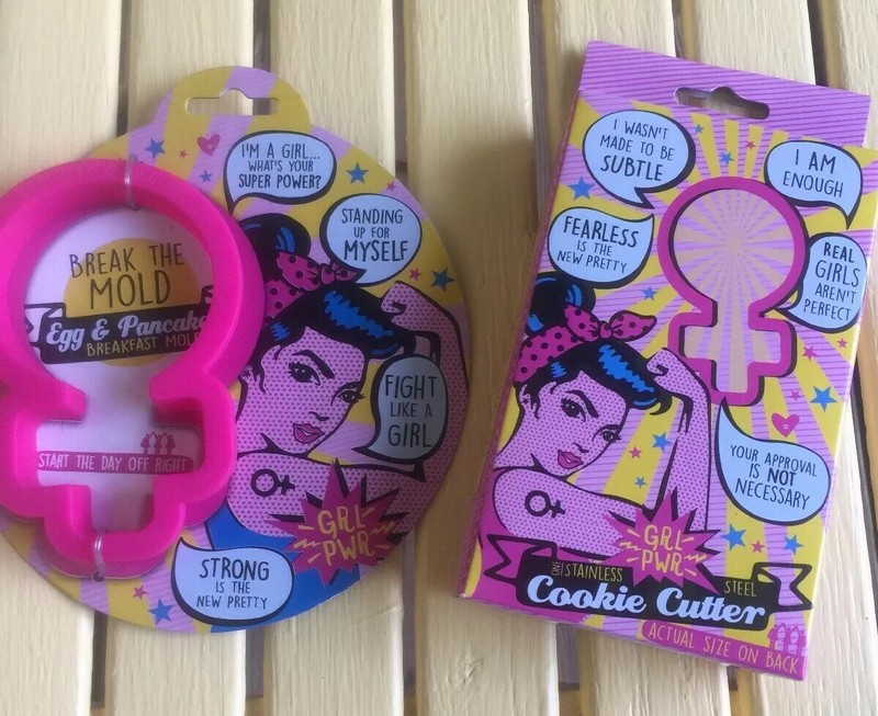 Female Gender Symbol GRL PWR Girl Power Stainless Steel Cookie Cutter & Mold