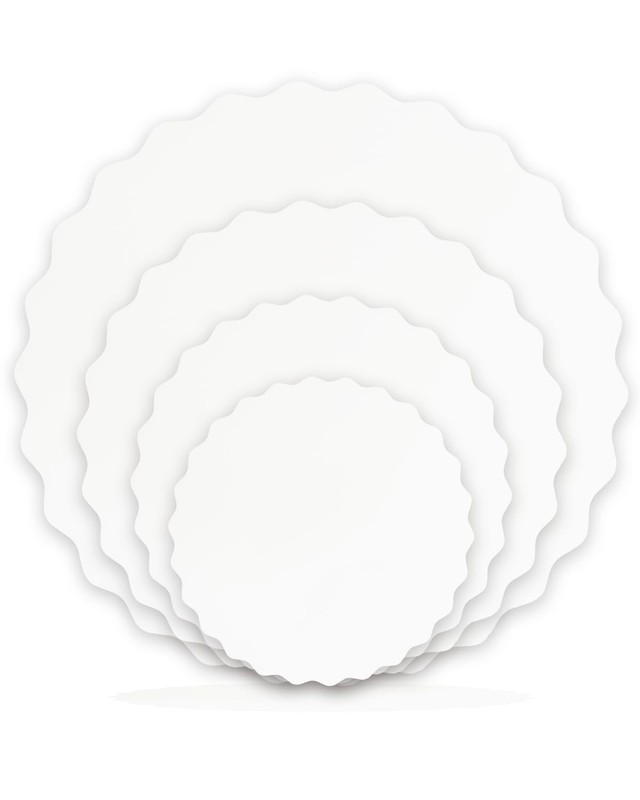 6 Inch White Wave Cake Boards Round 15-Packs Circles Rounds Base Food-Grade C... gallery