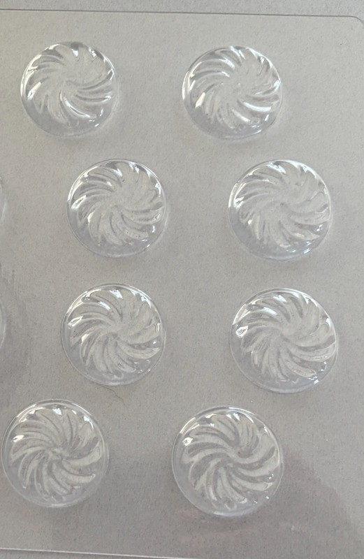 Swirled Mint Chocolate Mold 1-1/4" CK mold 90-5046-Small Round Candy Mold gallery