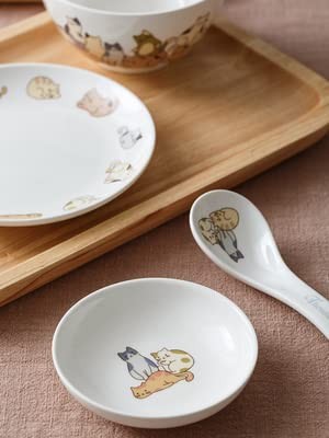 Mozacona 6pcs Ceramic Cat Appetizer Plates, Sauce Small, 6pcs-Cat-A gallery