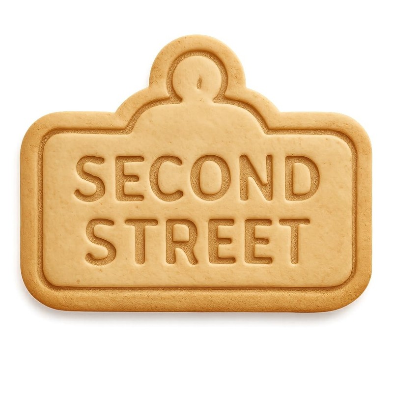 Second Street Design 1 Cookie Cutter & Stamp, Fondant & Clay Cutter – 4×3.3″