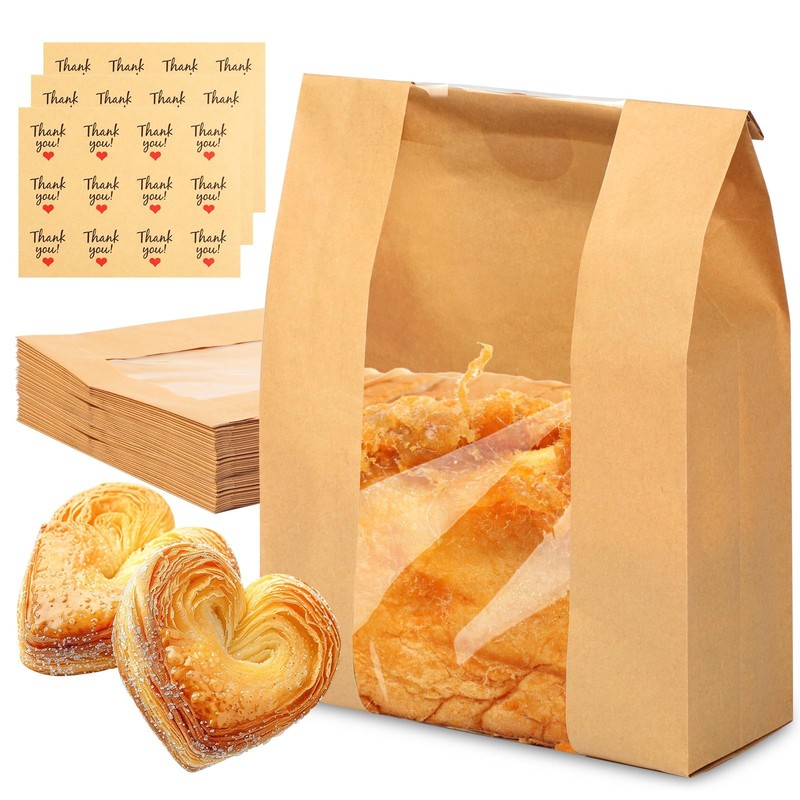 30 Pcs Bread Bags for Homemade Bread, 13.7 x 8.3 x 3.5 Inch Large Sourdough K…