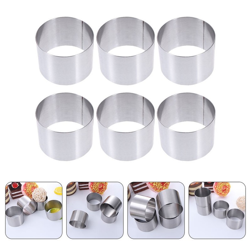 Baking Mold For Kitchen Grey Home Bakers 6Pcs 2.36X2.36X1.97in gallery