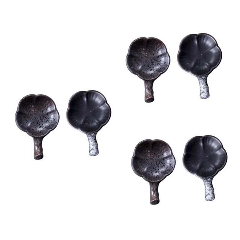 Ceramic Chopstick Rest Set with Soy Sauce Dish 6 Pieces Kitchen Utensil Holde…