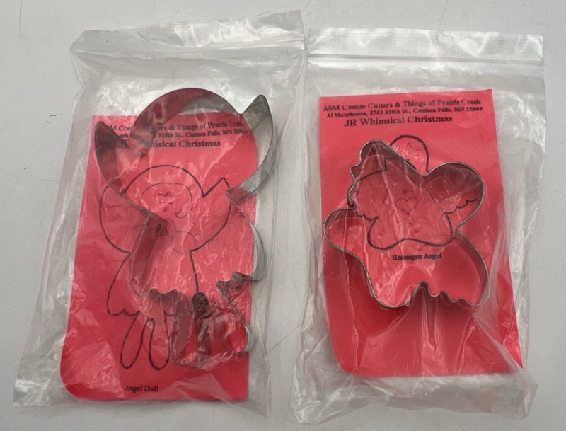 ASM AL MOORHOUSE STAMPED COOKIE CUTTERS ANGEL DOLL HOMESPUN ANGEL