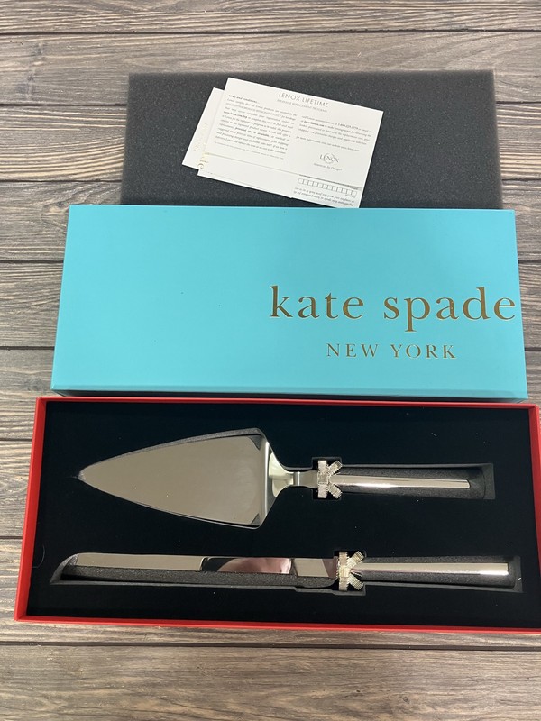 Kate Spade Lenox New York Grace Avenue 2-Piece Dessert Set Cake Knife Server gallery