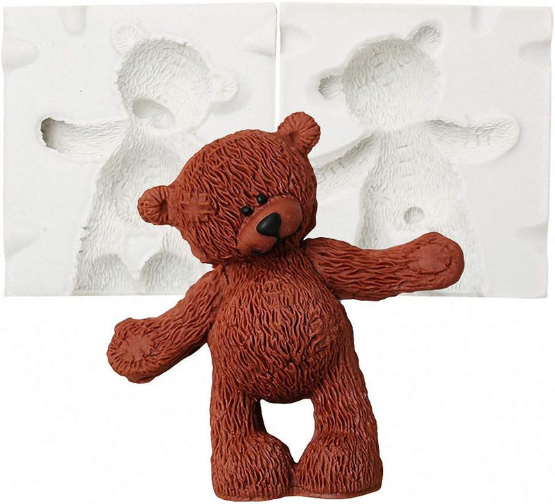 3D Teddy Bear Doll Silicone Fondant Mold Chocolate Candy Sugar Craft Gum Paste M
