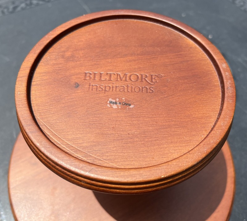 Mahogany Wooden Pedestal Cake Salver Biltmore Inspirations Collection gallery