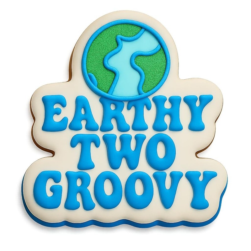 Earthy Two Groovy Cookie Cutter & Stamp, Fondant & Clay - 4x3.9 gallery
