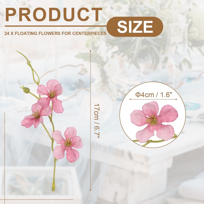 24Set Floating Flowers for Centerpieces Wedding Lotus Color Pea Flower gallery