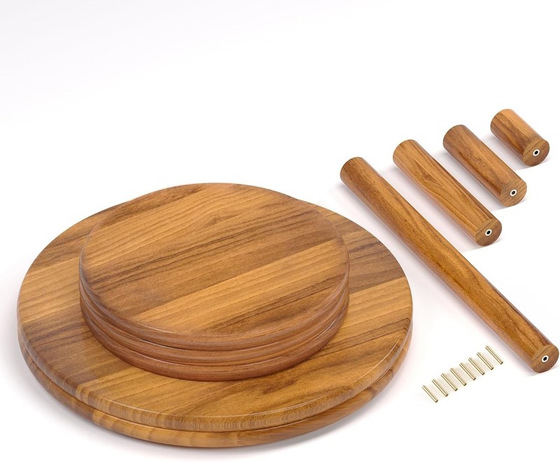 Soporte Redondo De 4 Niveles Para Cupcakes, Soporte De Madera Para Pasteles NEW. gallery