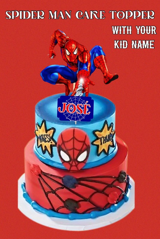 Spider Man Cake Topper For Birthday Boy, 3 Cake Toppers Para Cumpleaños De Niño