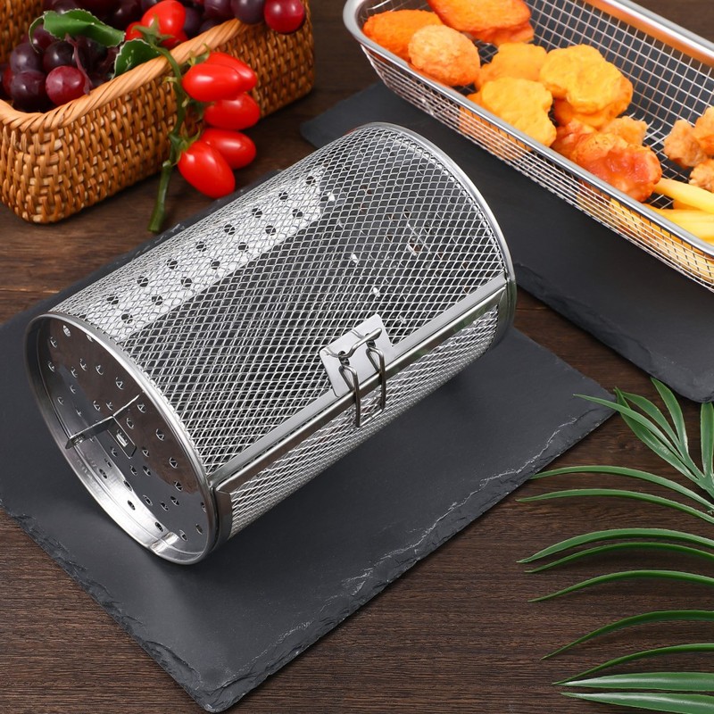 Rotisserie Basket Air Fryer Rotary Grill Oven Baking Cage Accessories gallery