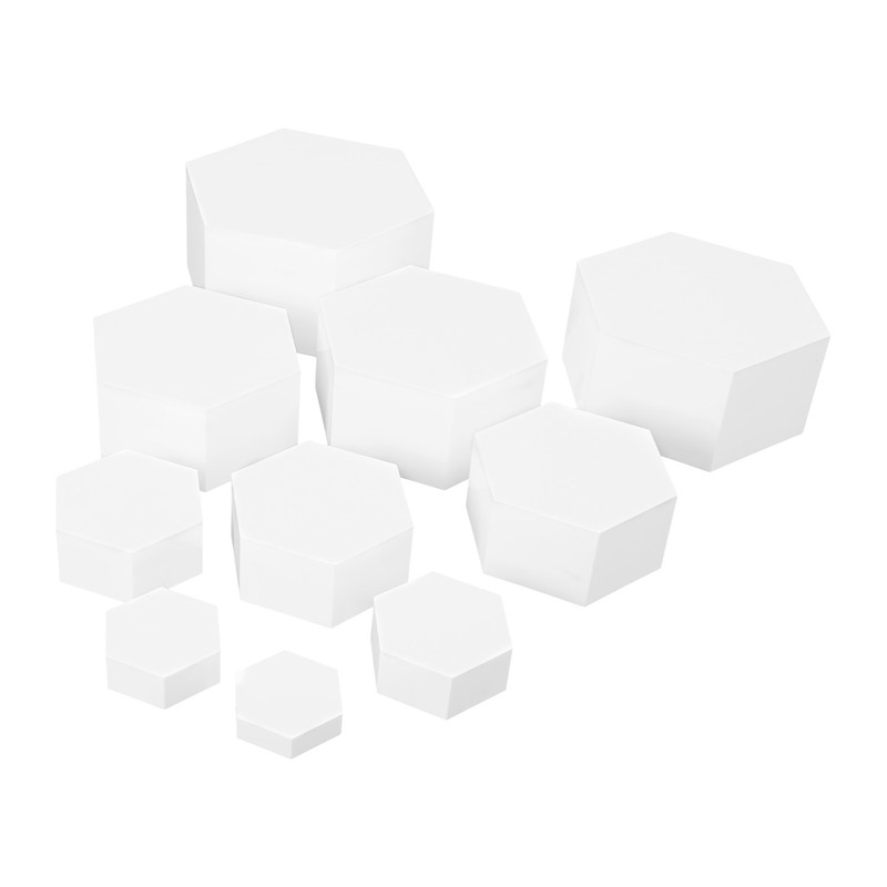 10 PCs Buffet Risers Hexagonal Catering Dessert Table Risers For Party & Wedding gallery