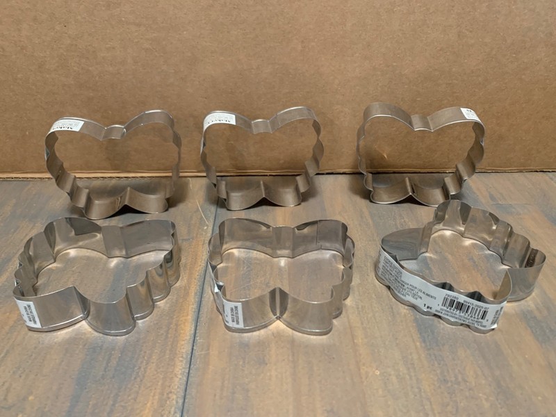 Metal Butterfly Cookie Cutter 3.5″ lot of 6