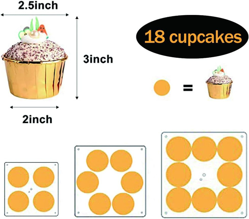 3 Tier Plastic Cupcake Stand, Cake Display Tiered Serving Tray, 2 Pack Plastic D gallery