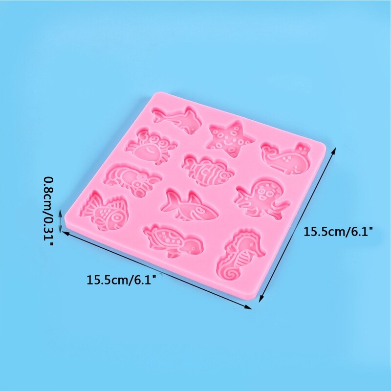 Seahorse Fish Sea for Turtle Shaped Candy Moulds Baking Fondant Chocolate M gallery