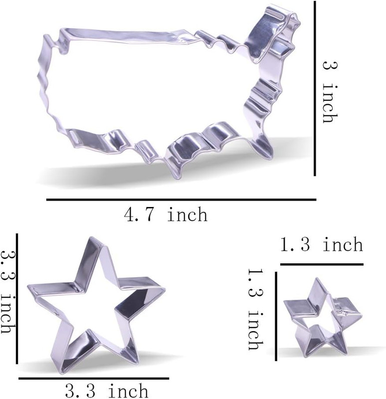 4th of July Cookie Cutter Set - 8 Piece - Stainless Steel gallery